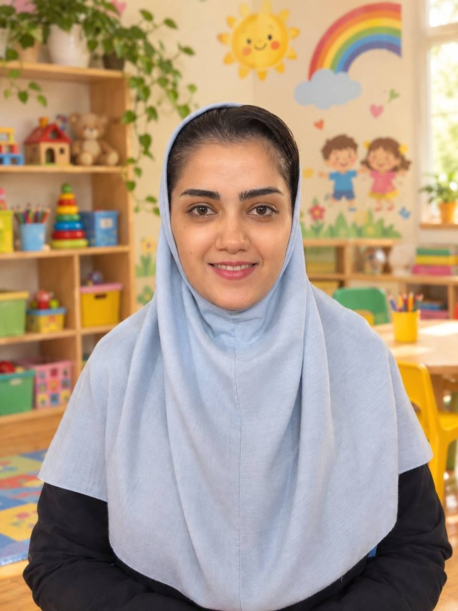 پرتره فاطمه گرزین، مربی گروه میان‌سال مهدکودک مهرگل